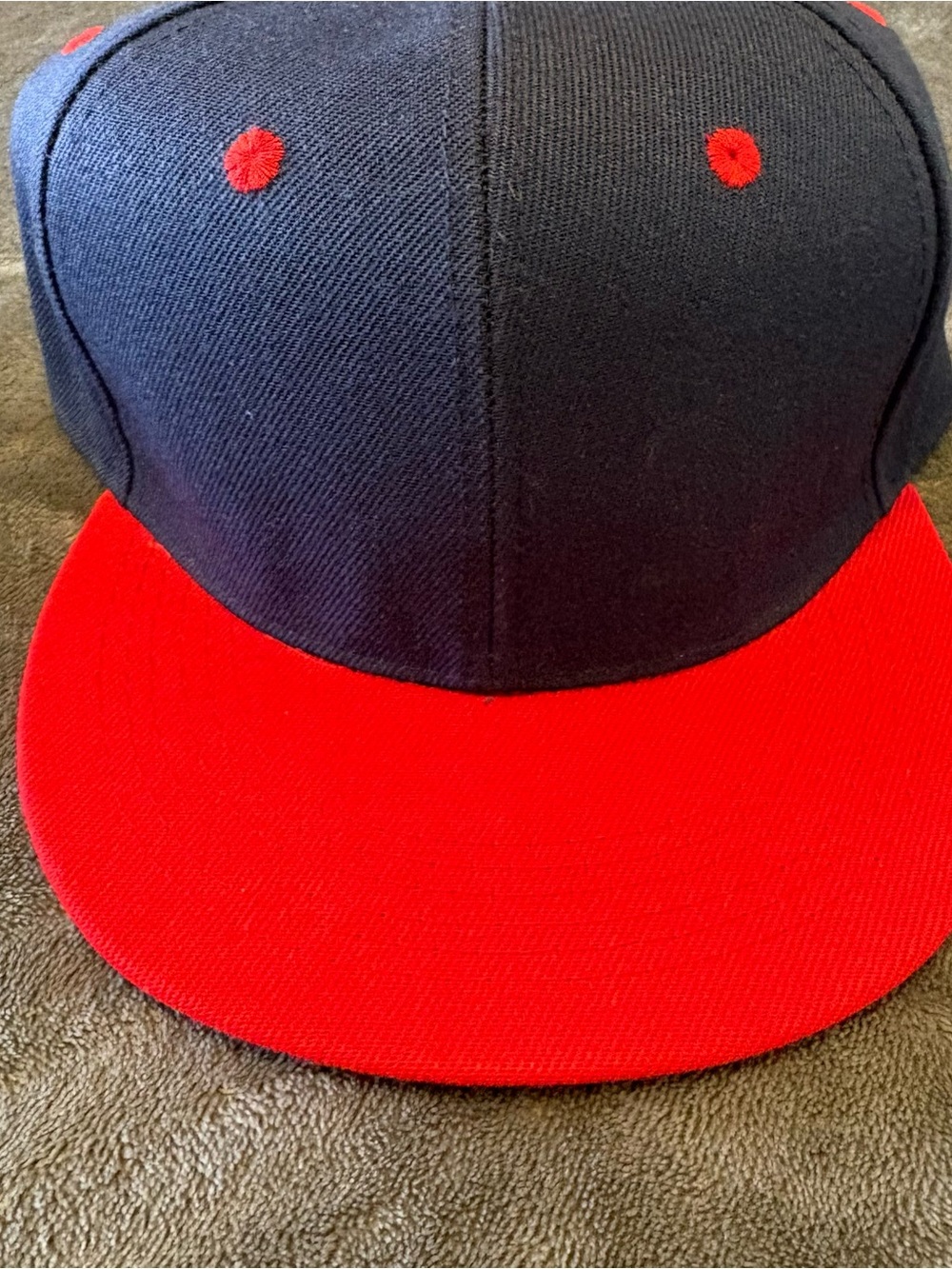 Snap back Two-Tone Navy and Red Baseball Cap
